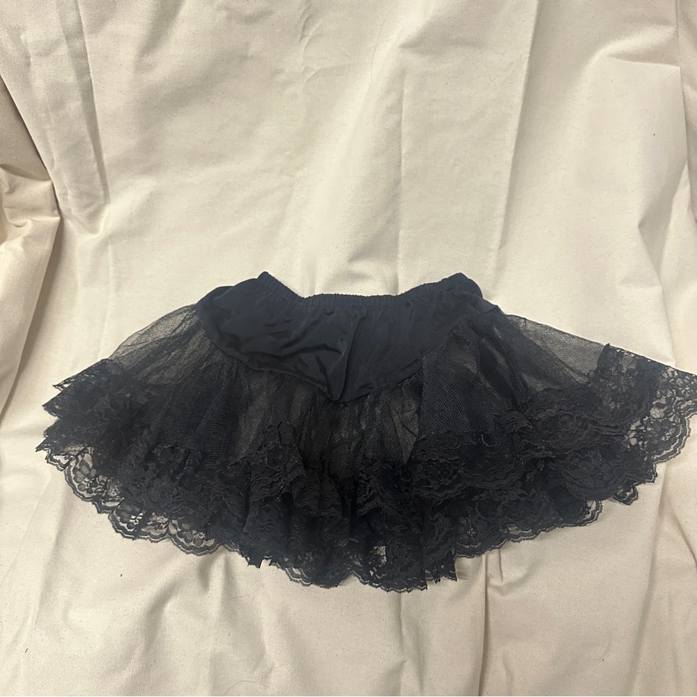 Black Lace Tulle Tutu Skirt